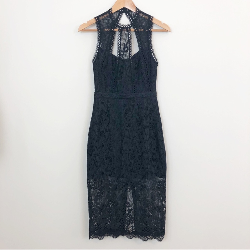 Alexis Oralie Guipure Lace Open Back Midi Dress - Picture 3 of 8
